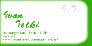 ivan telki business card